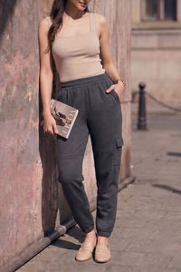 Zivame Knit Cotton Loungewear Bottom - Black Beauty — thumbnail 1